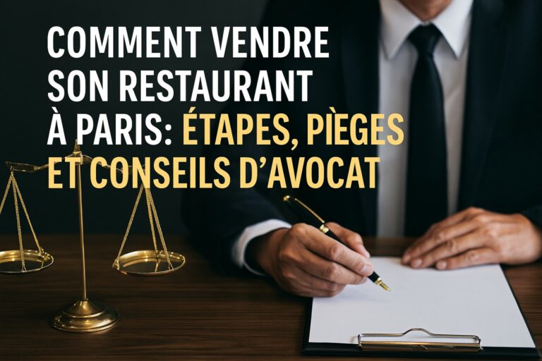 Avocat spécialisé en vente de restaurant à Paris – Me Benmoha