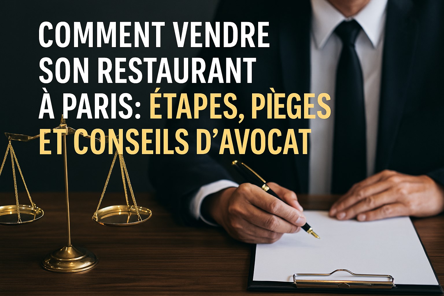 Avocat spécialisé en vente de restaurant à Paris – Me Benmoha